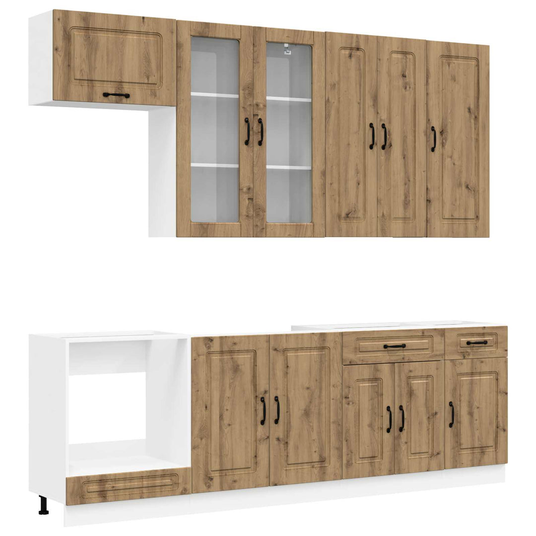 Køkken enhed KALMAR 8 pcs Artisan-eg Konstrueret træ