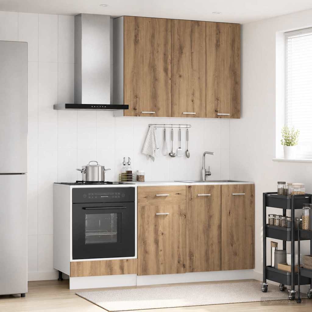 Køkken enhed LYON 5 pcs Artisan-eg Konstrueret træ