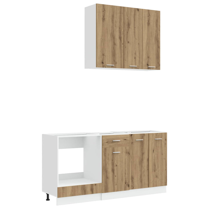 Køkken enhed LYON 5 pcs Artisan-eg Konstrueret træ