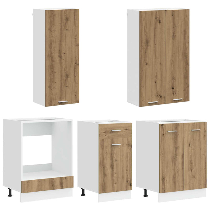 Køkken enhed LYON 5 pcs Artisan-eg Konstrueret træ