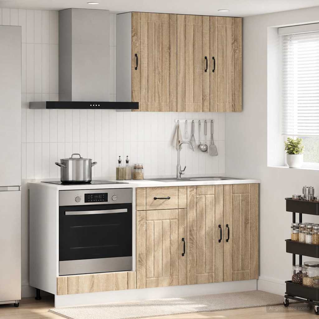 Køkken enhed LUCCA 5 pcs Sonoma-eg Konstrueret træ