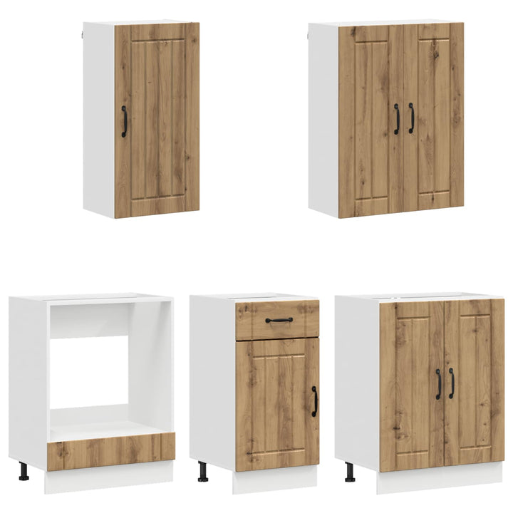 Køkken enhed LUCCA 5 pcs Artisan-eg Konstrueret træ