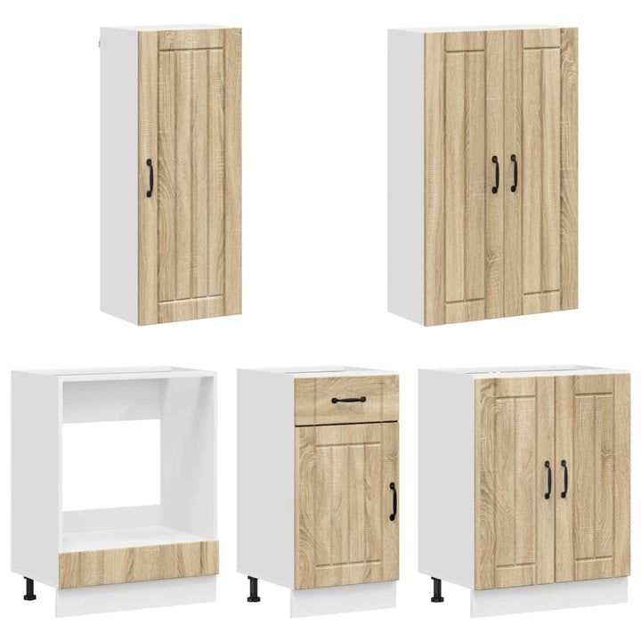 Køkken enhed LUCCA 5 pcs Sonoma-eg Konstrueret træ