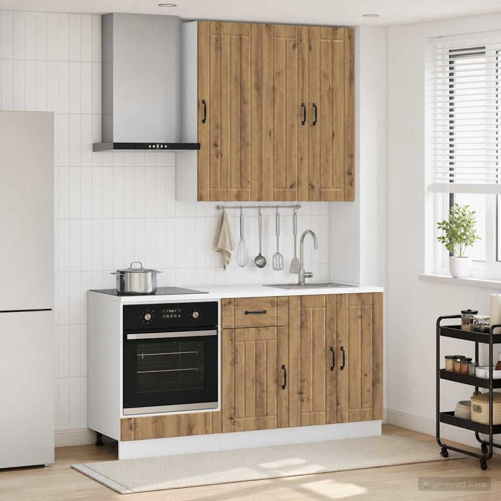 Køkken enhed LUCCA 5 pcs Artisan-eg Konstrueret træ