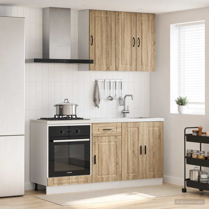 Køkken enhed PORTO 5 pcs Sonoma-eg Konstrueret træ