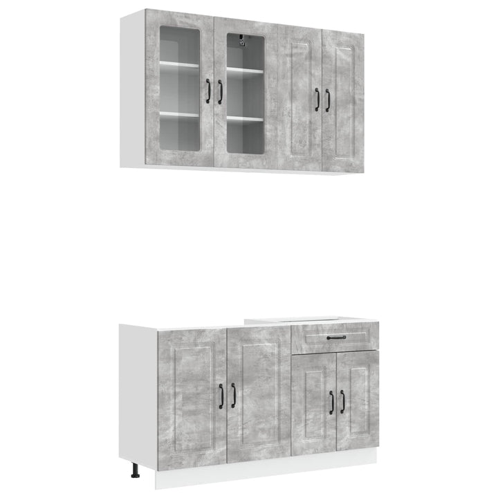 Køkken enhed KALMAR 4 pcs Betongrå Konstrueret træ