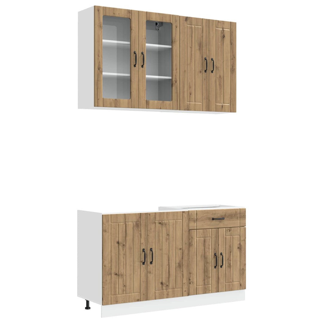 Køkken enhed LUCCA 4 pcs Artisan-eg Konstrueret træ