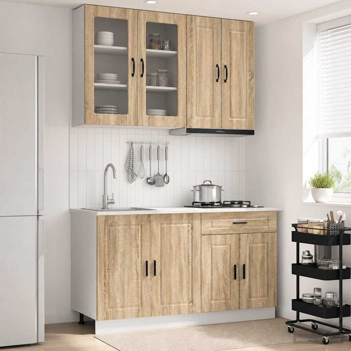 Køkken enhed PORTO 4 pcs Sonoma-eg Konstrueret træ
