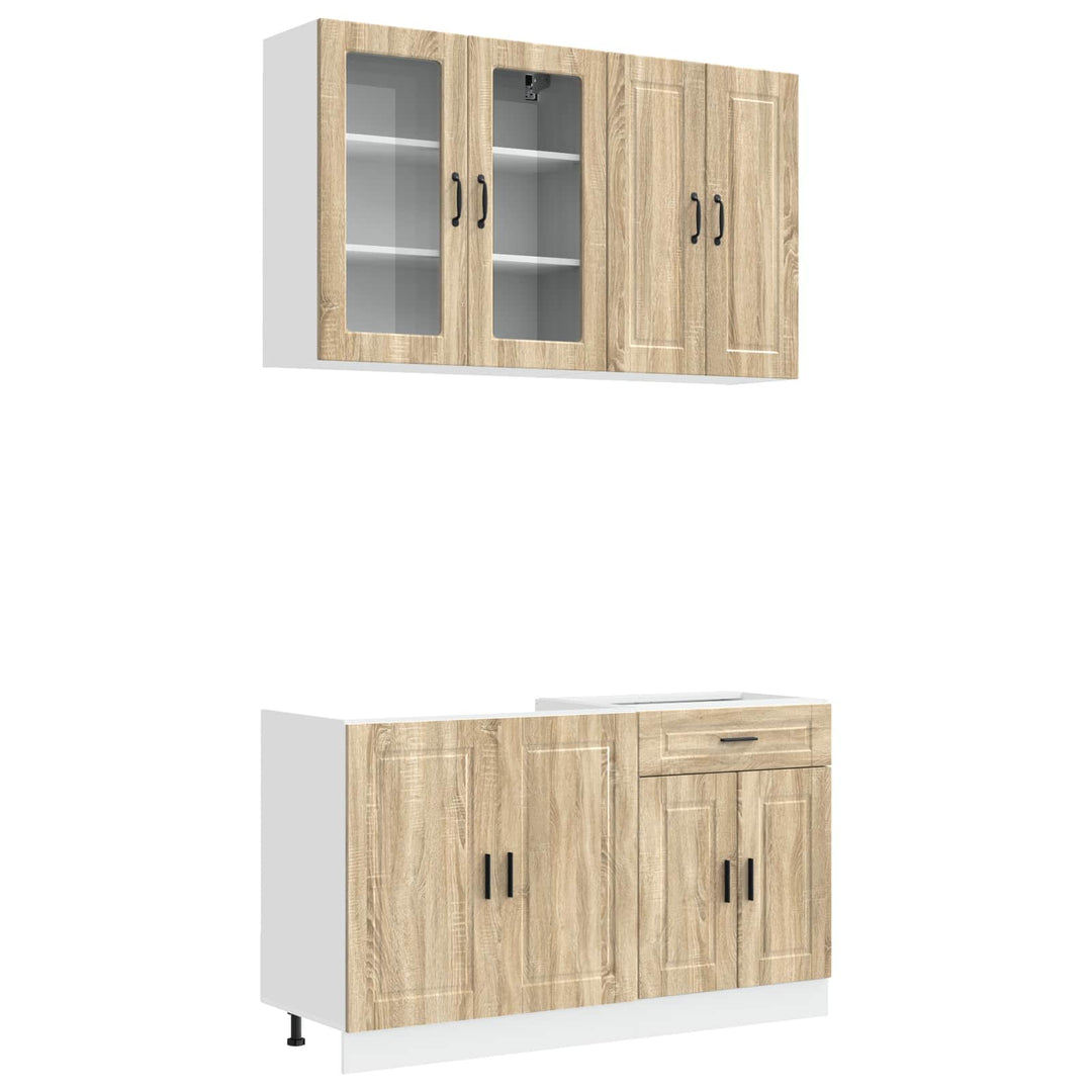 Køkken enhed PORTO 4 pcs Sonoma-eg Konstrueret træ