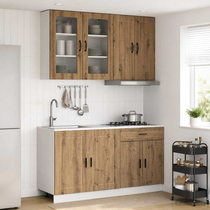 Køkken enhed PORTO 4 pcs Artisan-eg Konstrueret træ