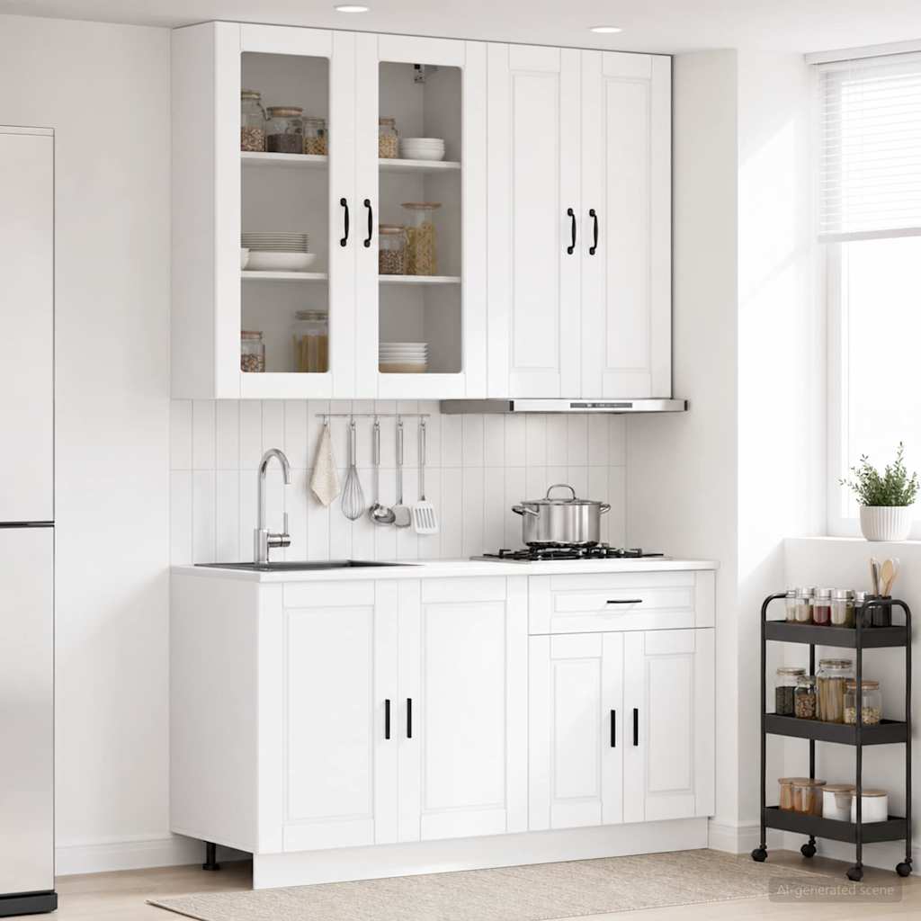 Køkken enhed PORTO 4 pcs Hvid Konstrueret træ