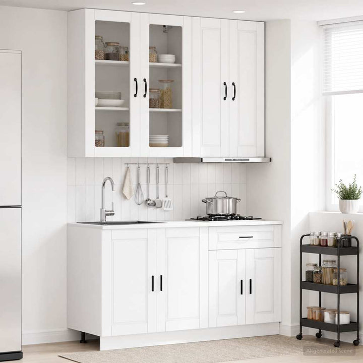 Køkken enhed PORTO 4 pcs Hvid Konstrueret træ