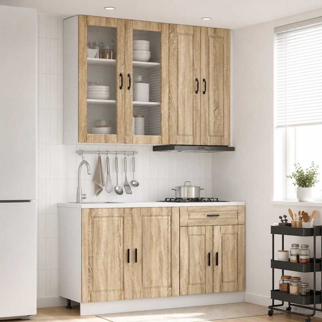 Køkken enhed PORTO 4 pcs Sonoma-eg Konstrueret træ