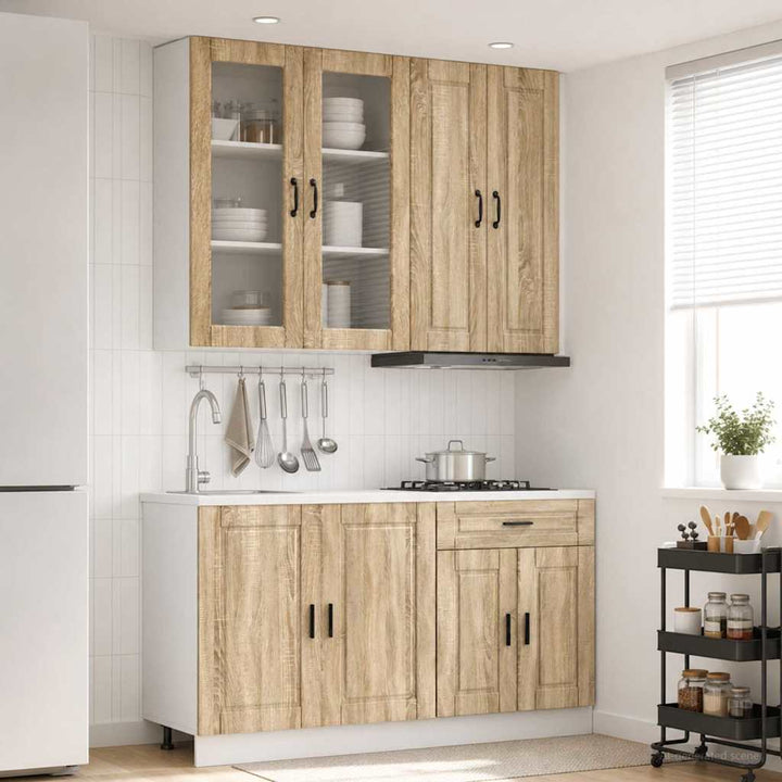 Køkken enhed PORTO 4 pcs Sonoma-eg Konstrueret træ