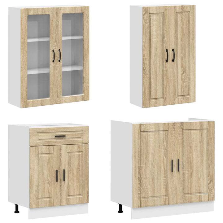 Køkken enhed PORTO 4 pcs Sonoma-eg Konstrueret træ