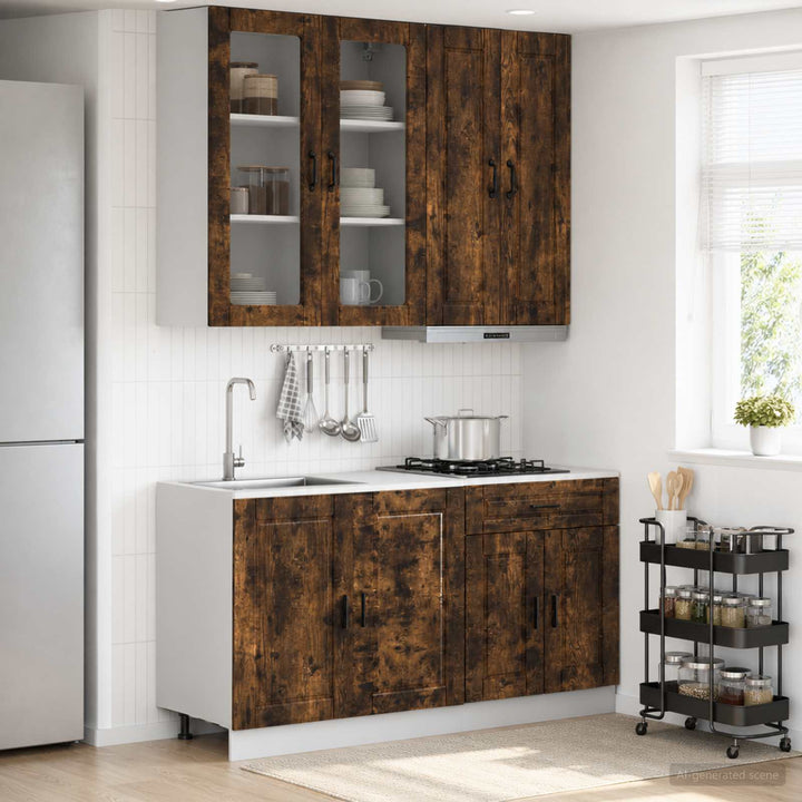 Køkken enhed PORTO 4 pcs Røget eg Konstrueret træ