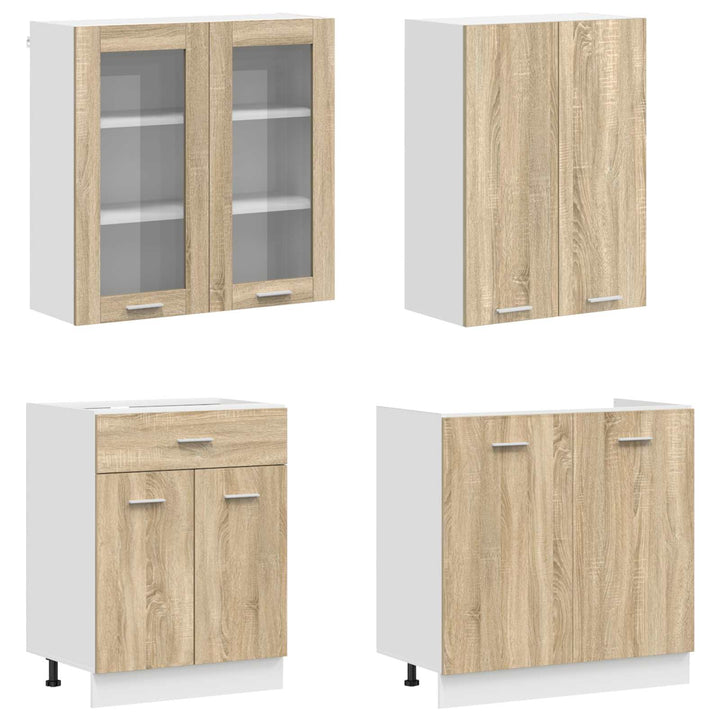 Køkken enhed LYON 4 pcs Sonoma-eg Konstrueret træ