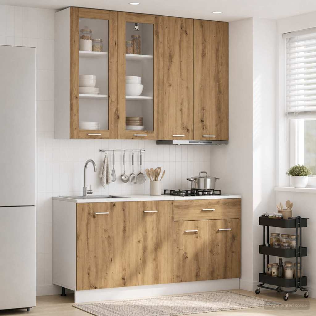 Køkken enhed LYON 4 pcs Artisan-eg Konstrueret træ