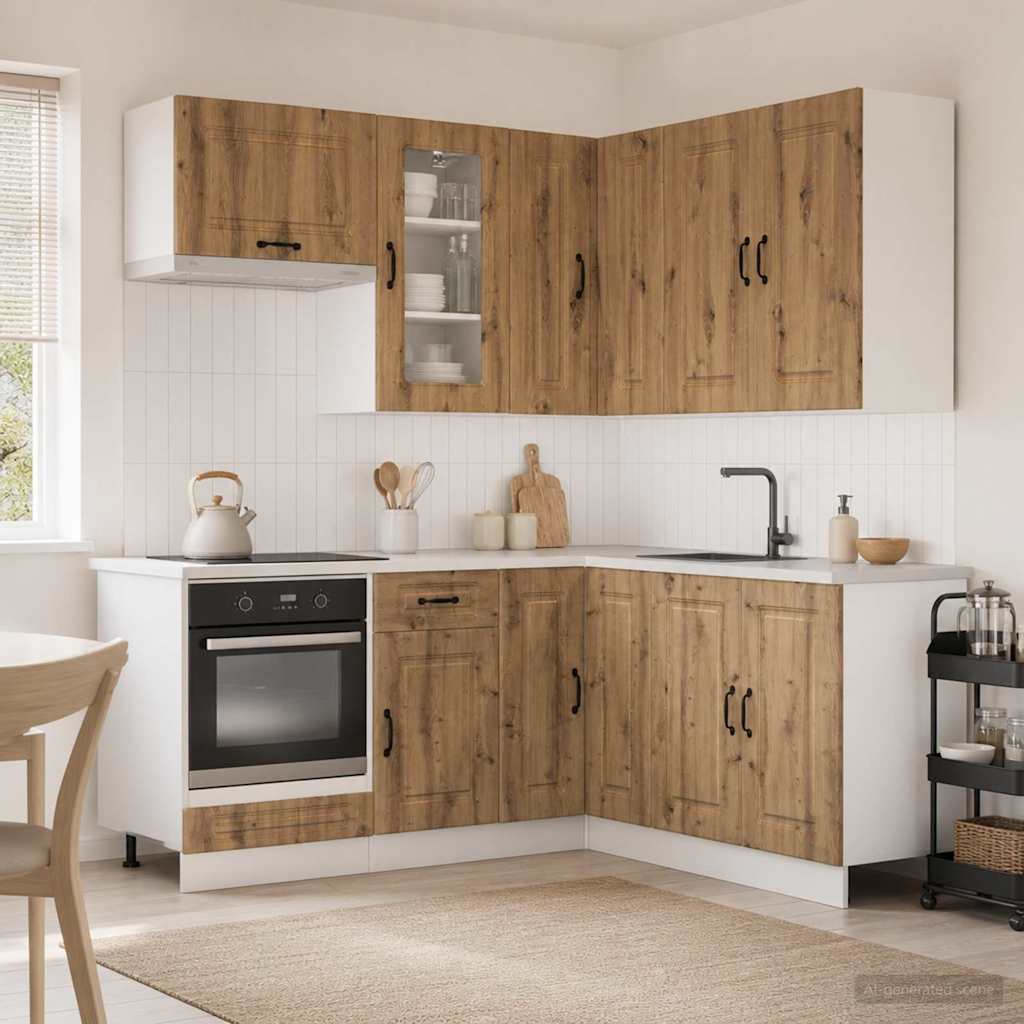 Køkken enhed KALMAR 8 pcs Artisan-eg Konstrueret træ