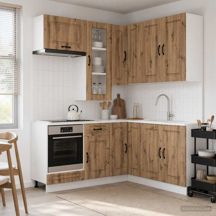 Køkken enhed KALMAR 8 pcs Artisan-eg Konstrueret træ