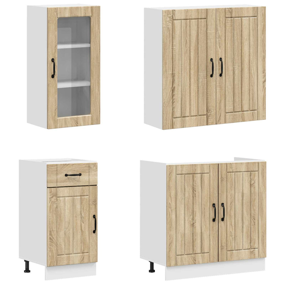 Køkken enhed LUCCA 8 pcs Sonoma-eg Konstrueret træ