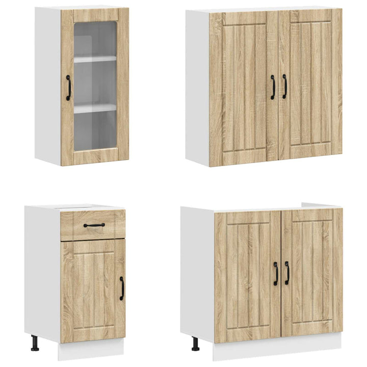 Køkken enhed LUCCA 8 pcs Sonoma-eg Konstrueret træ