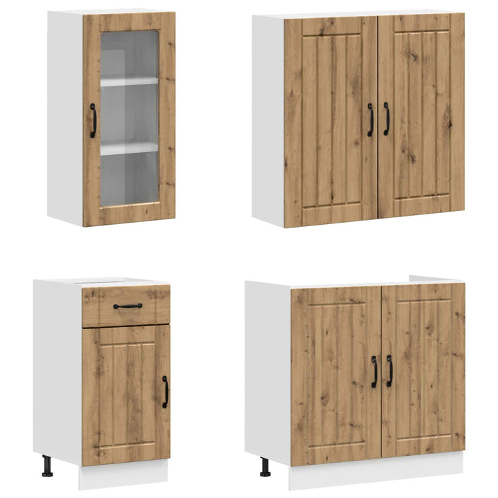 Køkken enhed LUCCA 8 pcs Artisan-eg Konstrueret træ