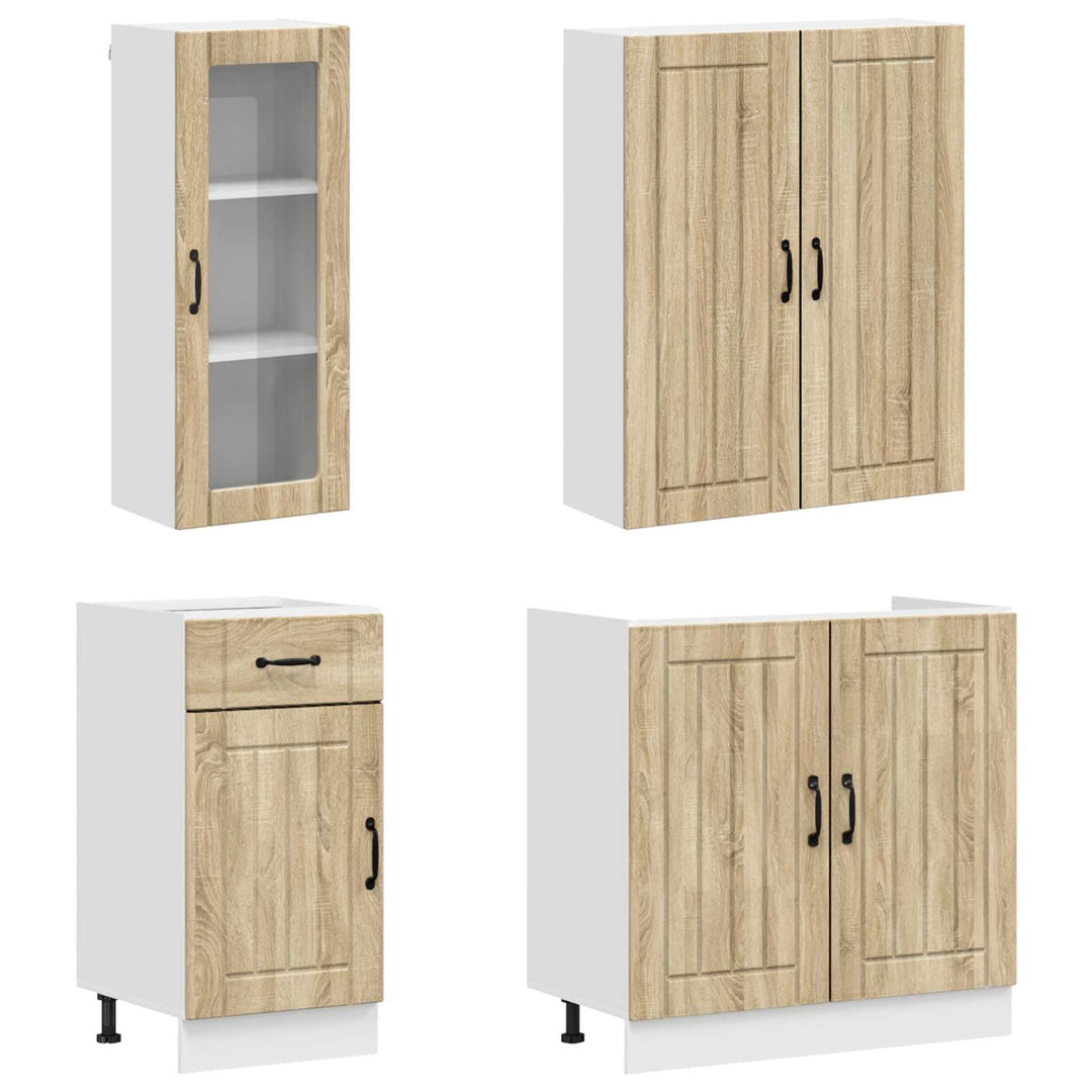 Køkken enhed LUCCA 8 pcs Sonoma-eg Konstrueret træ