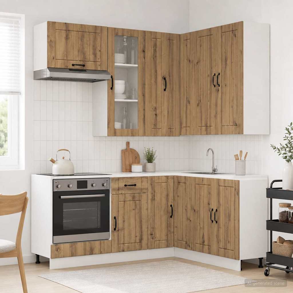 Køkken enhed LUCCA 8 pcs Artisan-eg Konstrueret træ