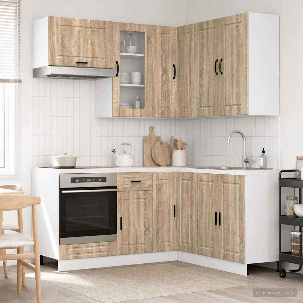 Køkken enhed PORTO 8 pcs Sonoma-eg Konstrueret træ