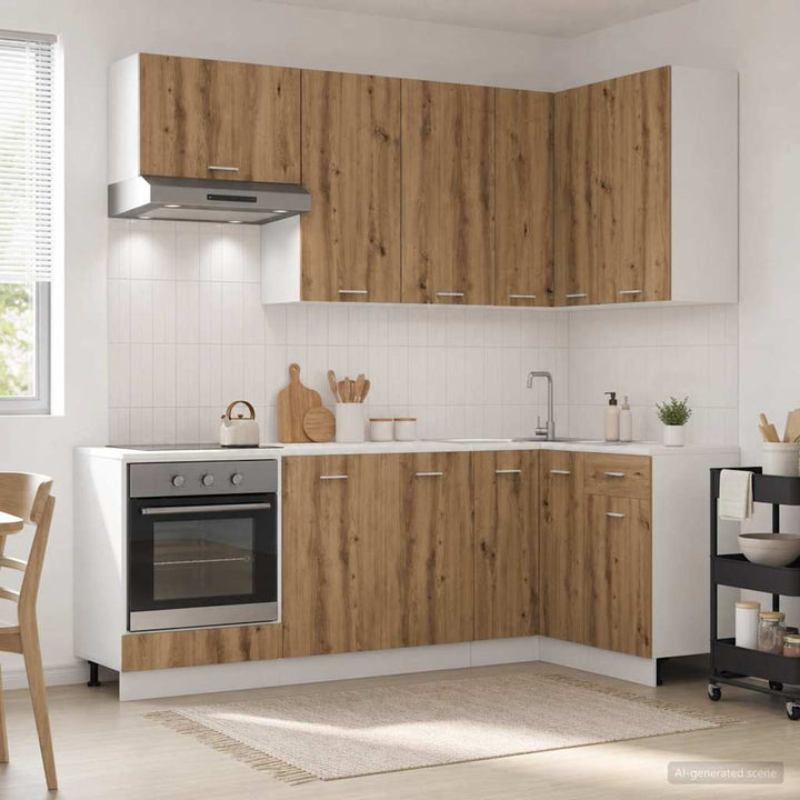 Køkken enhed LYON 8 pcs Artisan-eg Konstrueret træ