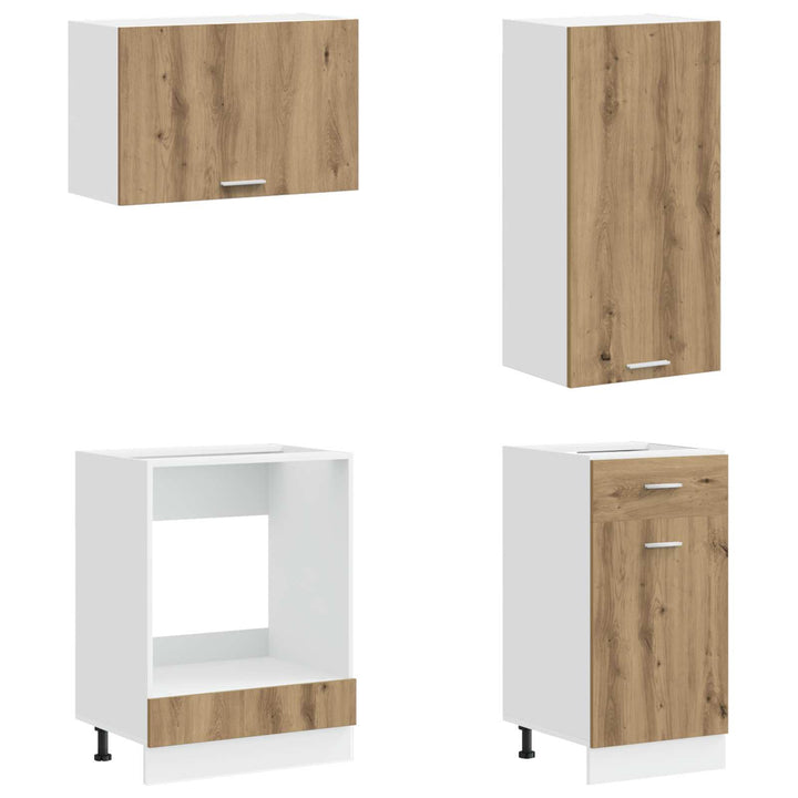 Køkken enhed LYON 8 pcs Artisan-eg Konstrueret træ