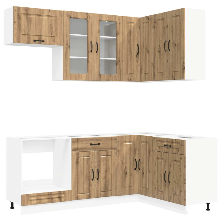 Køkken enhed KALMAR 8 pcs Artisan-eg Konstrueret træ