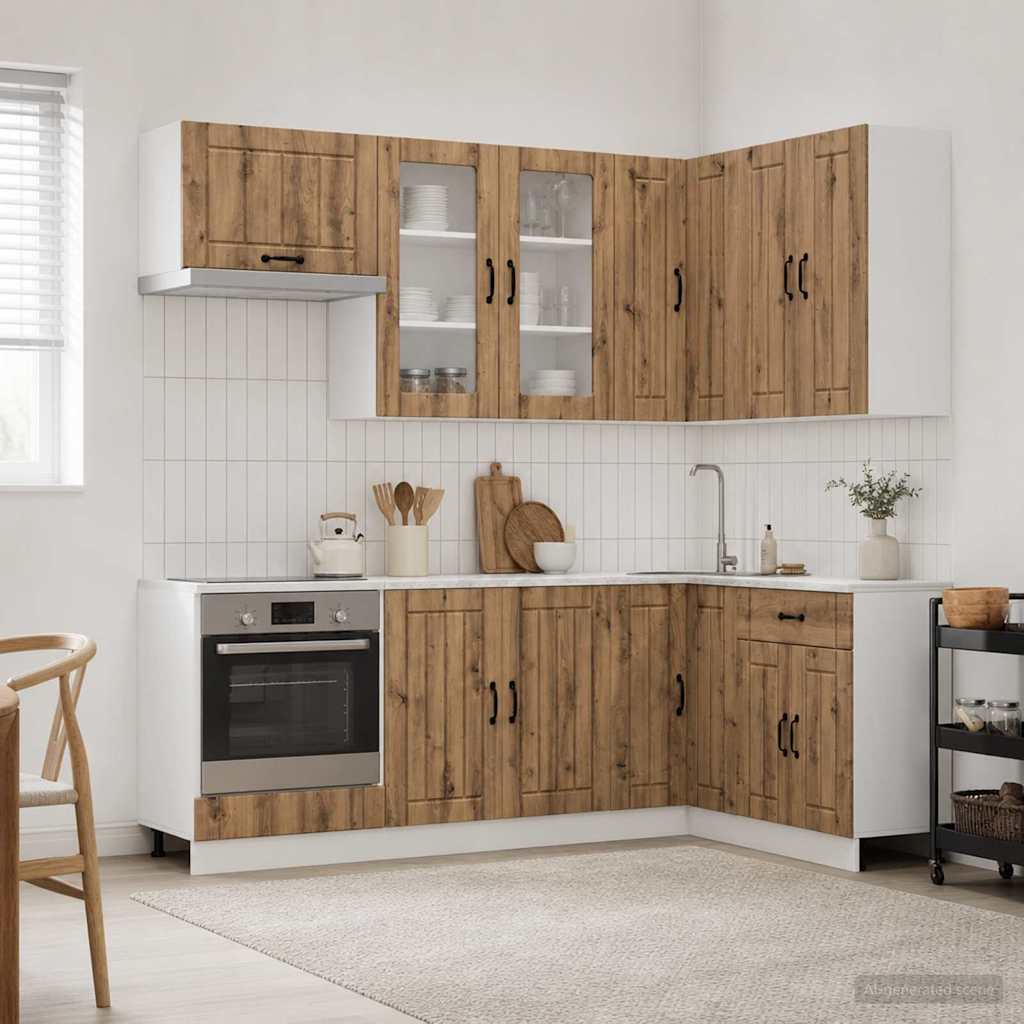 Køkken enhed LUCCA 8 pcs Artisan-eg Konstrueret træ