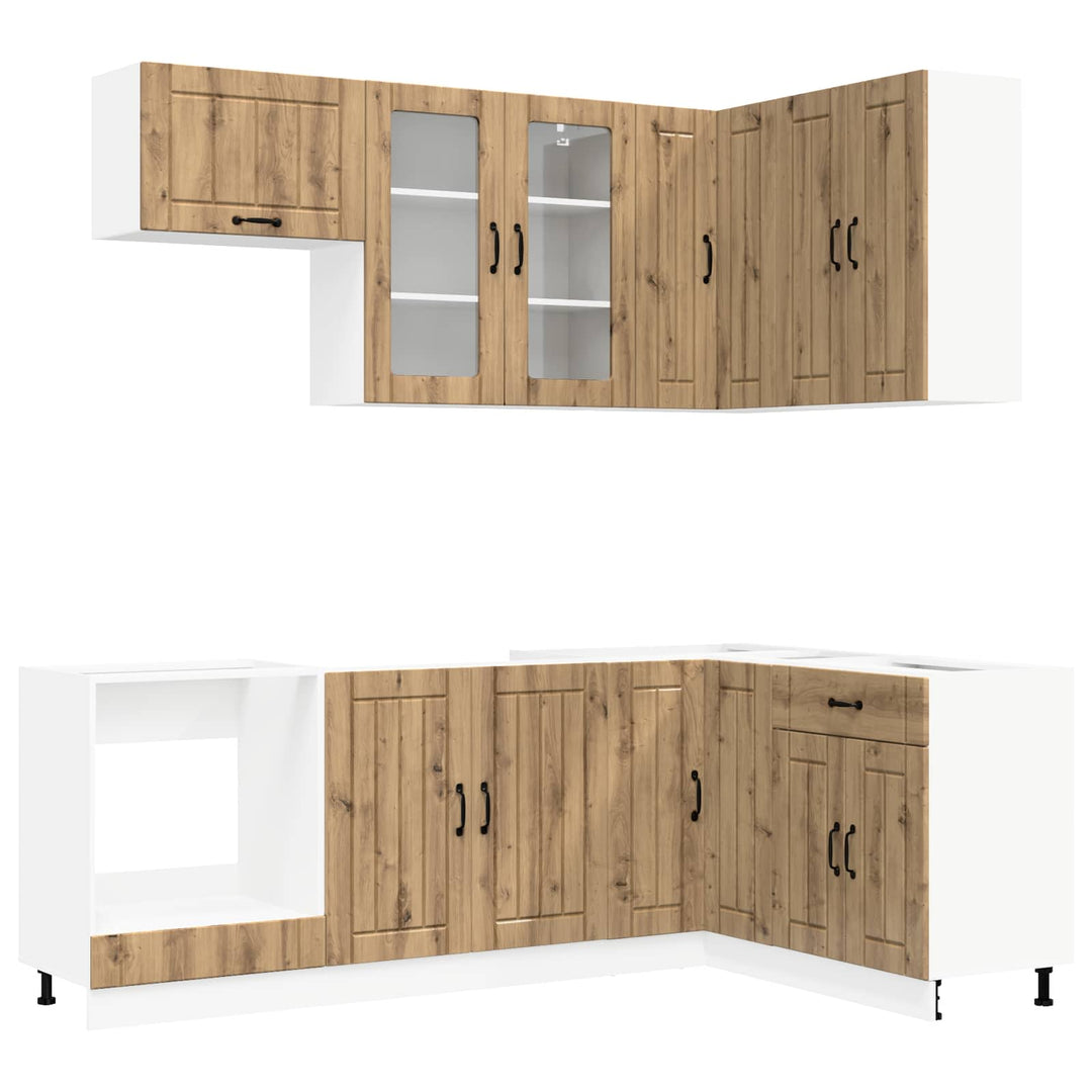 Køkken enhed LUCCA 8 pcs Artisan-eg Konstrueret træ