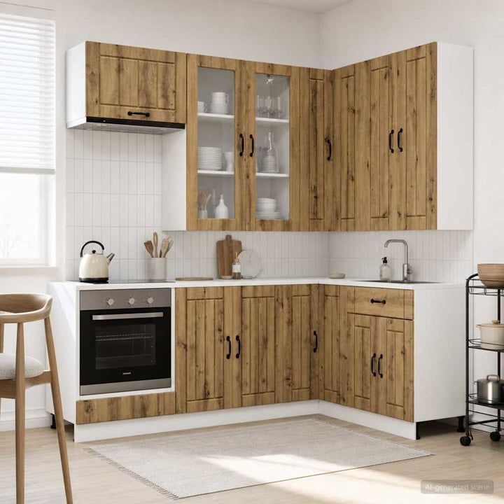 Køkken enhed LUCCA 8 pcs Artisan-eg Konstrueret træ