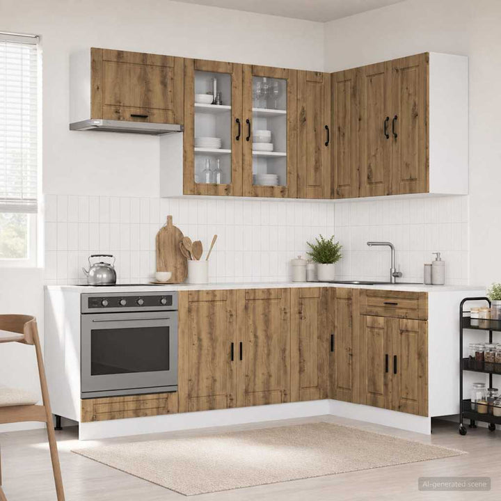 Køkken enhed PORTO 8 pcs Artisan-eg Konstrueret træ