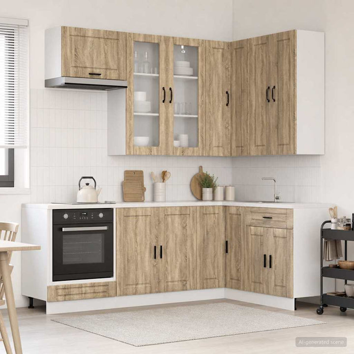 Køkken enhed PORTO 8 pcs Sonoma-eg Konstrueret træ