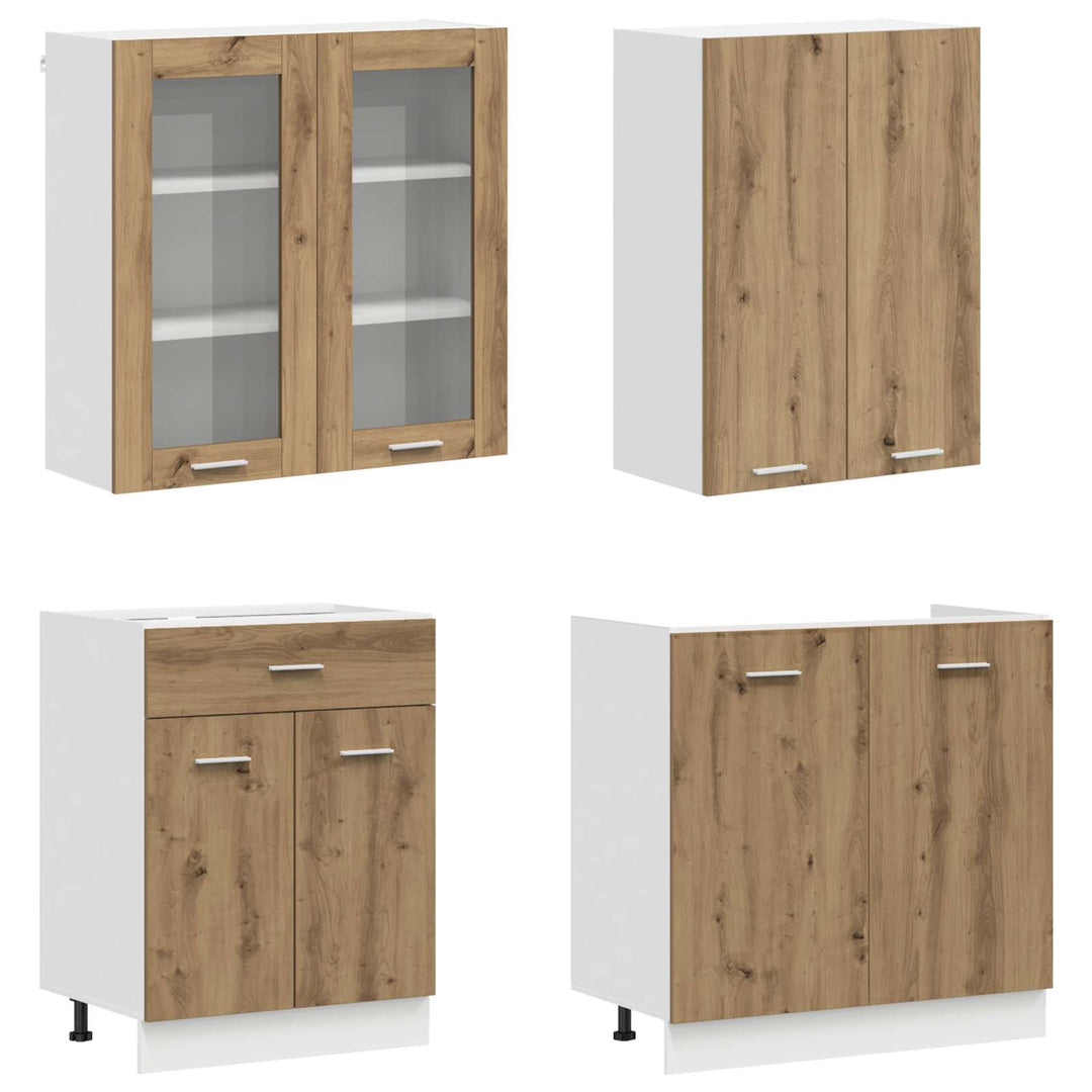 Køkken enhed LYON 8 pcs Artisan-eg Konstrueret træ