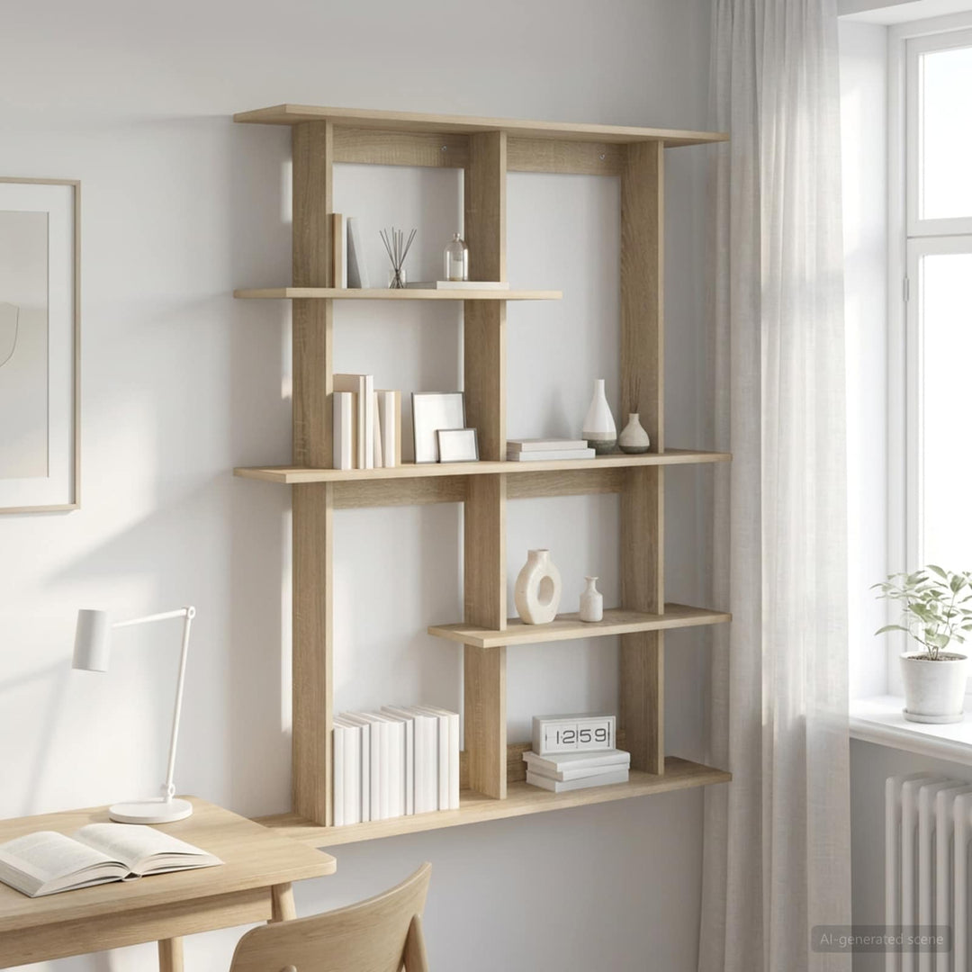 Væghylde Sonoma-eg 102 x 20 x 130 cm Konstrueret træ