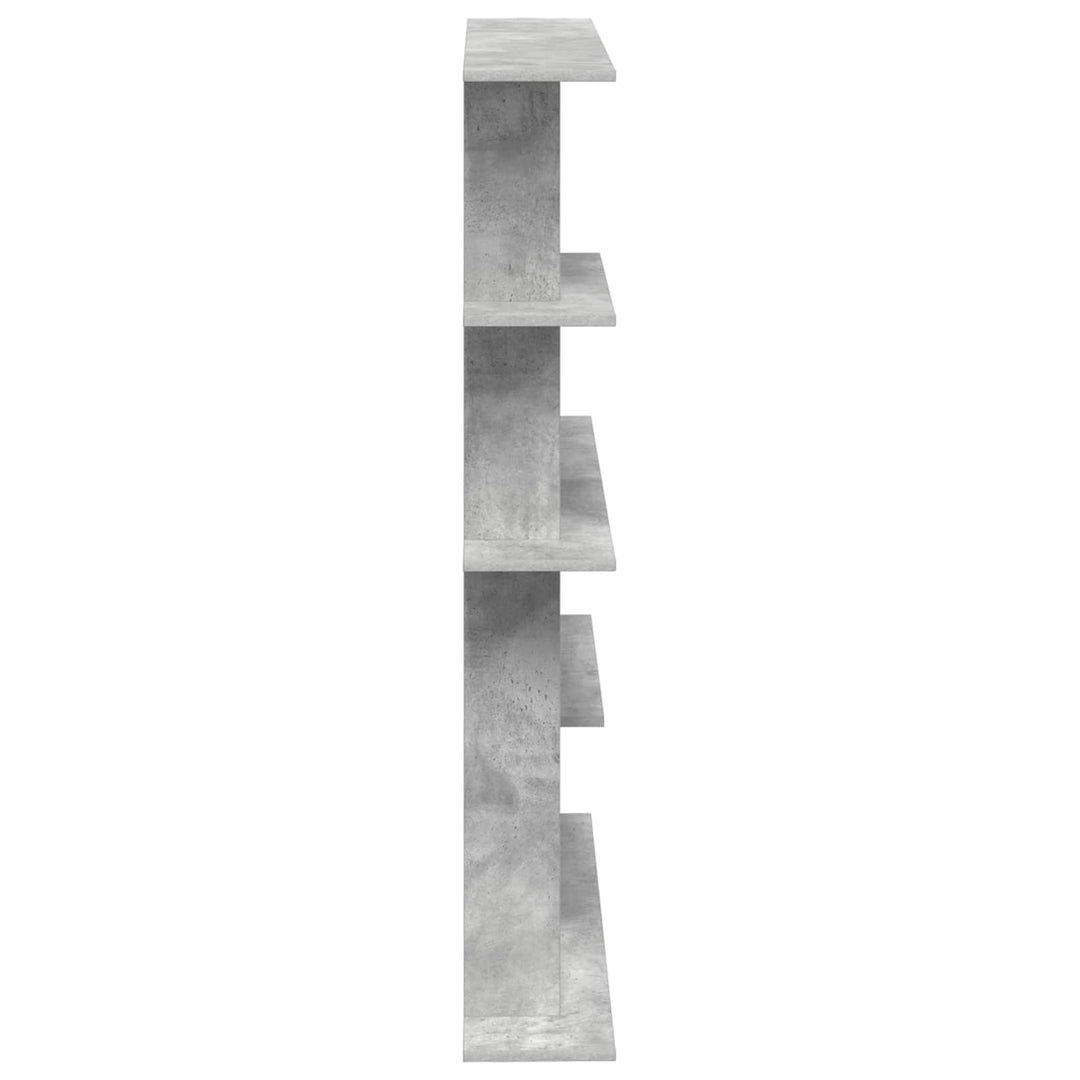 Væghylde Betongrå 102 x 20 x 130 cm Konstrueret træ