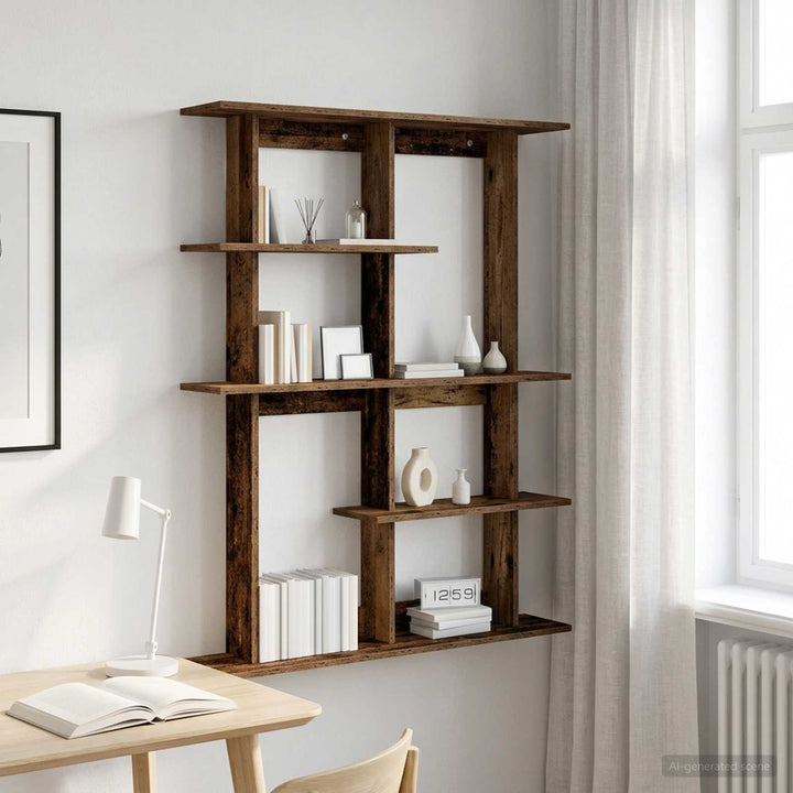 Væghylde Gammelt træ 102 x 20 x 130 cm Konstrueret træ