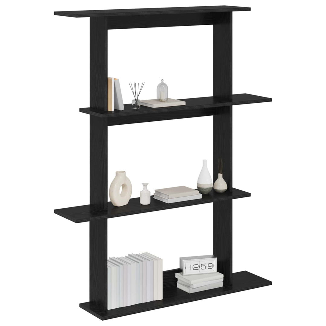 Væghylde Sort eg 100 x 20 x 126 cm Konstrueret træ