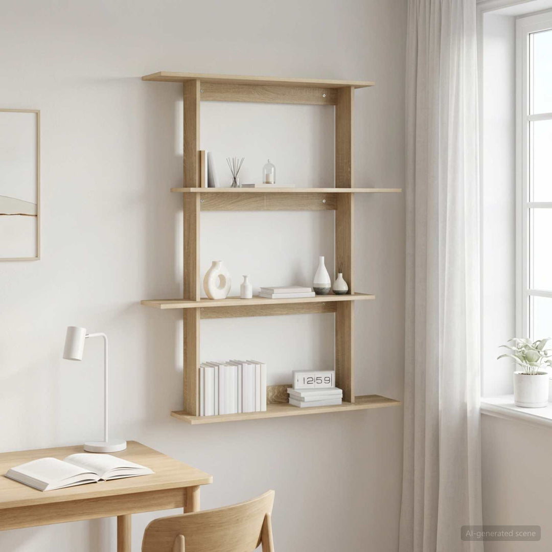 Væghylde Sonoma-eg 100 x 20 x 126 cm Konstrueret træ