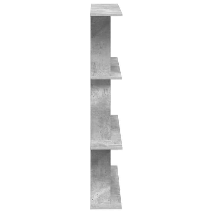 Væghylde Betongrå 100 x 20 x 126 cm Konstrueret træ