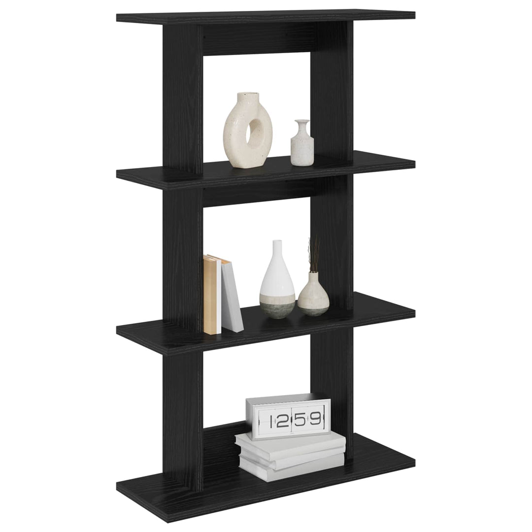 Væghylde Vægmonteret Sort eg 56 x 20 x 90 cm Konstrueret træ
