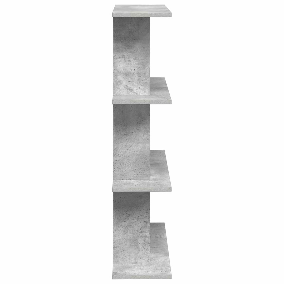 Væghylde Vægmonteret Betongrå 56 x 20 x 90 cm Konstrueret træ