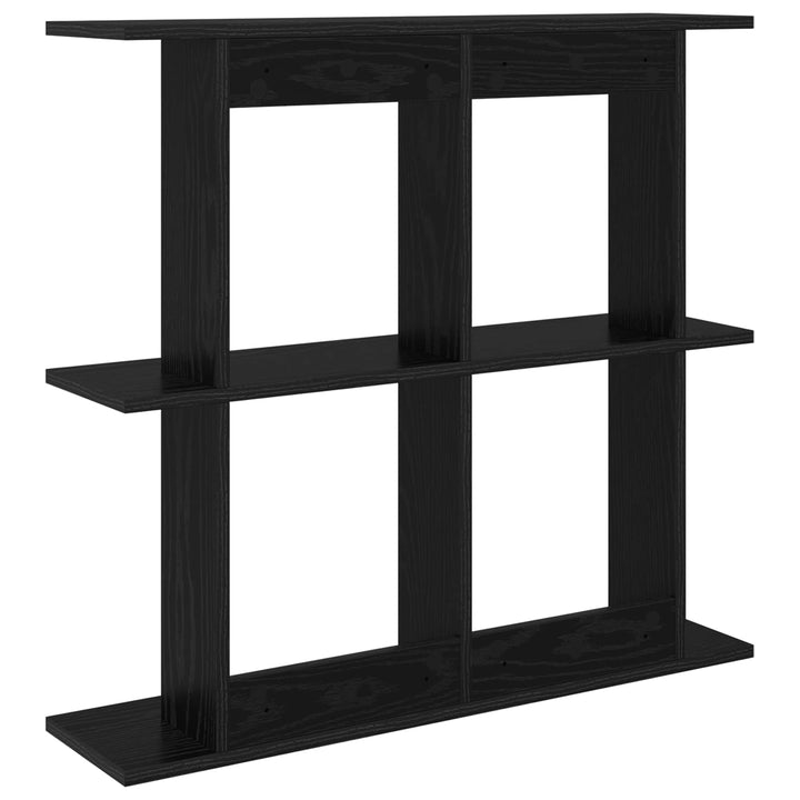 Væghylde Vægmonteret Sort eg 100 x 20 x 75 cm Konstrueret træ