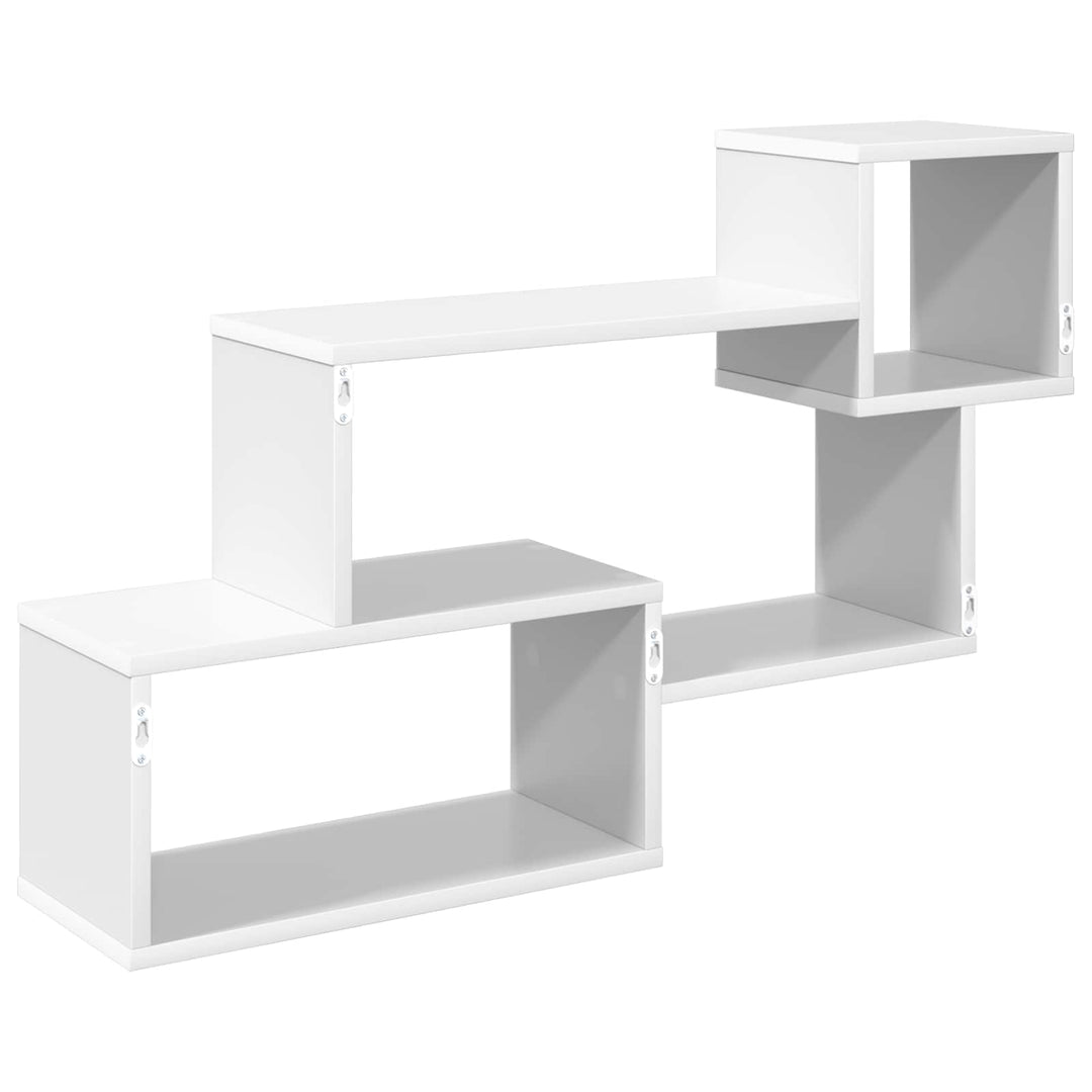 Svævende hylde Vægmonteret Hvid 87 x 20 x 55 cm Konstrueret træ
