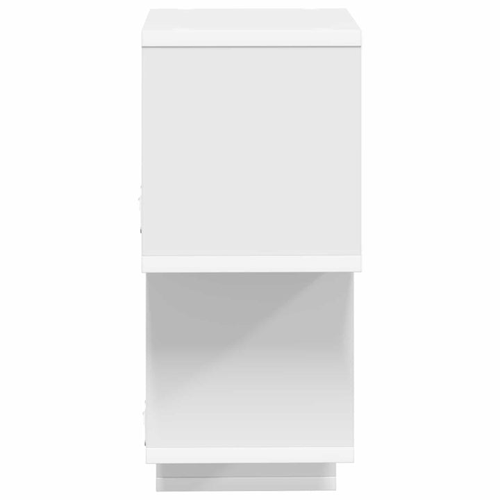 Svævende hylde Vægmonteret Hvid 87 x 20 x 55 cm Konstrueret træ